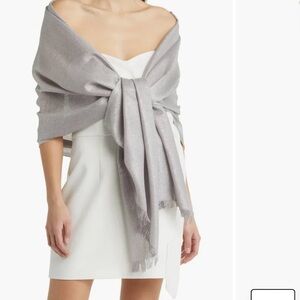 NWOT!!  Calvin Klein Shimmering Gray Wrap